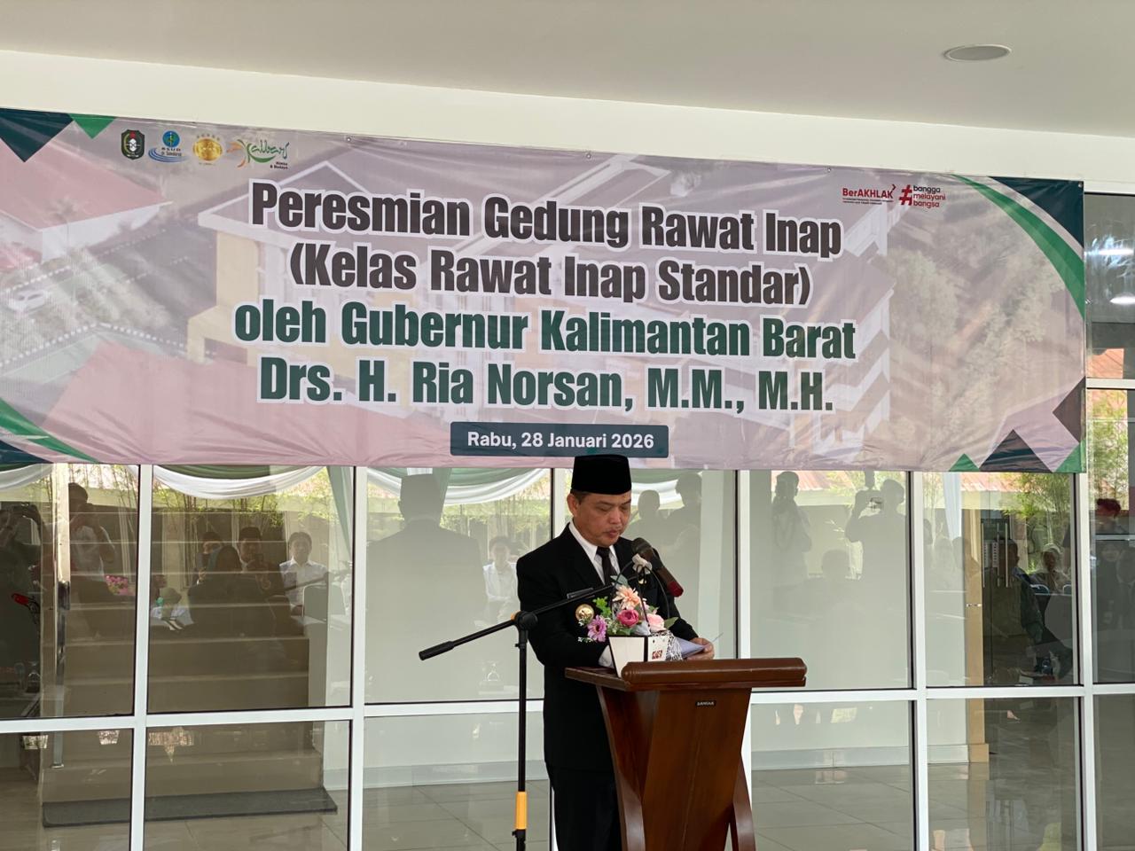 Gubernur Ria Norsan Resmikan Gedung Rawat Inap RSUD Soedarso, Kapasitas Bertambah 123 Tempat Tidur