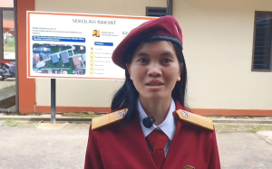 Yohana Heni, siswi kelas X asal Kabupaten Sekadau