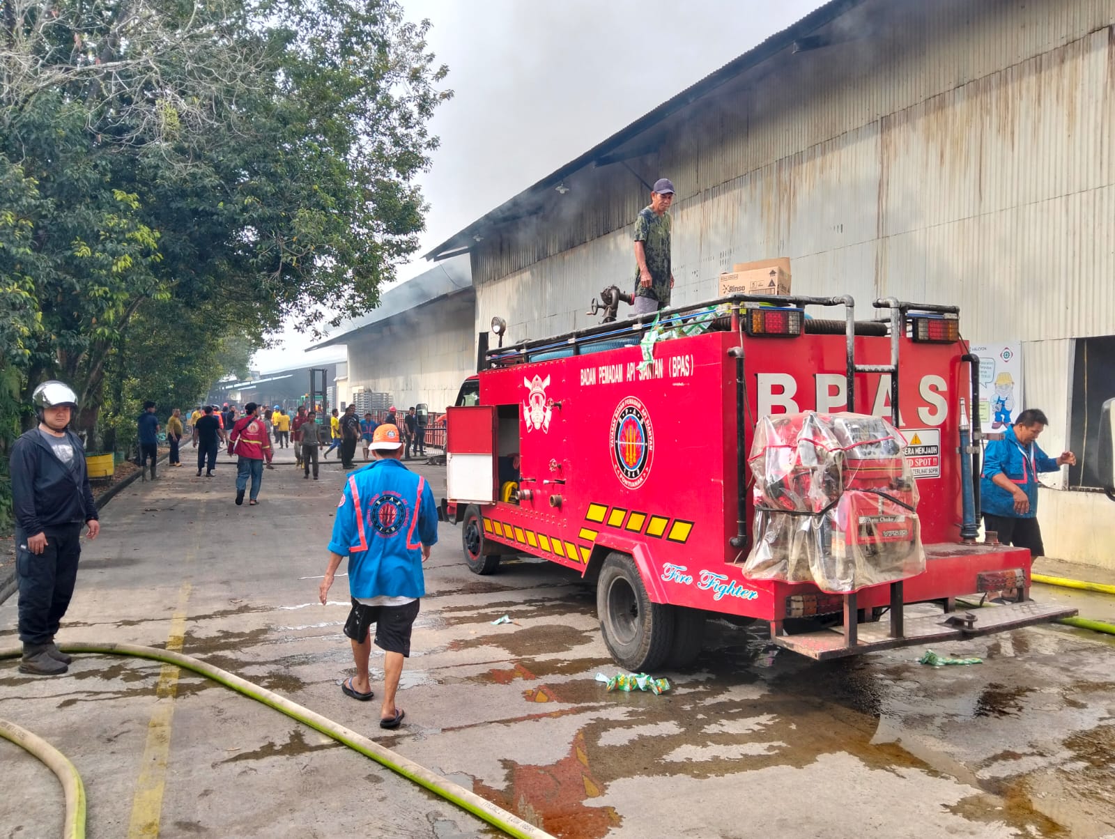 Ruangan Dryer PT Hoktong Siantan Pontianak Terbakar
