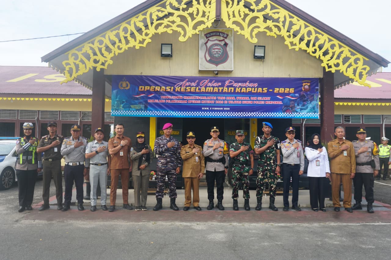 Sekda Mempawah Hadiri Apel Gelar Pasukan Operasi Keselamatan Kapuas 2026