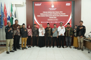 Caption: Kegiatan Forum Konsultasi Publik (FKP) di Kantor KPU Kota Singkawang, Rabu (22/7/2026).