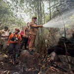 Norsan Pimpin Operasi Karhutla di Titik Api Bukit Peramas